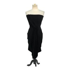 Nicole Miller Collection Black Sheath Knee Length Cocktail Dress Size 8 $385 MRP